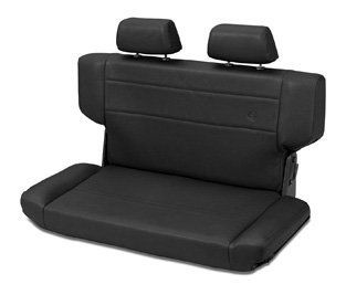 Bestop 39435 01 TrailMax II Fold and Tumble Black Crush All Vinyl Rear Bench Seat for 97 06 Wrangler TJ (except Unlimited): Automotive