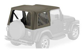 Bestop 79125 36 Khaki Diamond Sailcloth Replace a Top Soft Top with Clear Windows; no door skins included for 03 06 Wrangler TJ (except Unlimited): Automotive