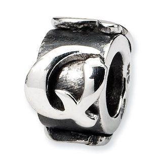 Reflection Beads Sterling Silver Reflections Letter Q Message Bead: Bead Charms: Jewelry