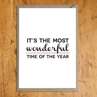 'most wonderful time' christmas card by russet and gray