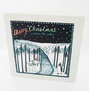 'across the miles' christmas card by fay's studio