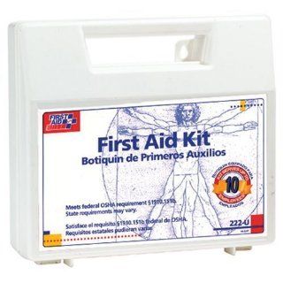 First Aid Only 222U First Aid Kit for 10 People, 62 Pieces, OSHA Compliant, Plastic Case