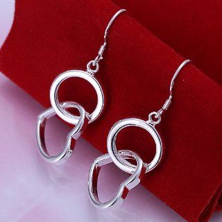 DUMAN Fashion Jewelry Silver Plated Ring Heart Earrings Dangle Earrings Valentine's day, Thanks Giving, Christmas Gifts : Sports & Outdoors