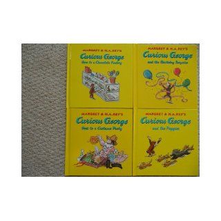 Curious George Set (The Puppies ~ The Birthday Surprise ~ Goes to a Costume Party ~ Goes to a Chocolate Factory): Margret & H. A. Rey: Books