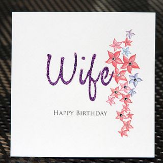 'wife happy birthday' card by white mink