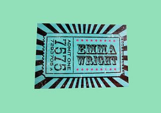 personalised circus place name card by contemporary invitations