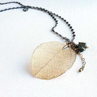 gold leaf pendant necklace by edition design shop