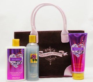 Victoria's Secret Garden LOVE SPELL Body Lotion/ Hand Body Cream/ Luxurious Shower Gel and Tote Bag   4 Pcs Gift Set : Beauty