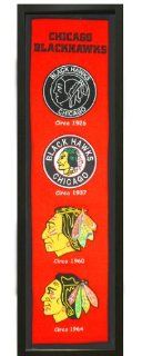 Chicago Blackhawks Logo Banner. Chicago Blackhawks has had few Offical Logos throughout their history. The first was introduced in the 1920's. Professionally Framed to an 11x35 : Prints : Everything Else