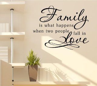 Family is what happens when two people fall in Love Vinyl Decal Matte Black Decor Decal Skin Sticker Laptop  Other Products  