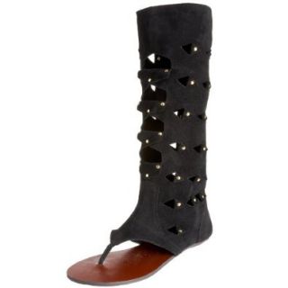 Naughty Monkey Women's Weekender High Gladiator Sandal, Black, 6 M US: Shoes