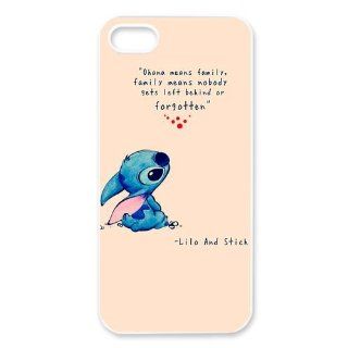 DiyCaseStore Custom Personalized Disney Lilo and Stitch iPhone 5 5S Best Durable Cover Case   Ohana means family,family means nobody gets left behind,or forgotten.: Cell Phones & Accessories