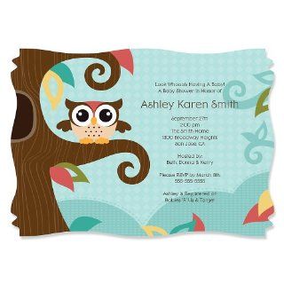 Personalized Baby Shower Invitations   Owl   Look Whooo's Having A Baby Toys & Games