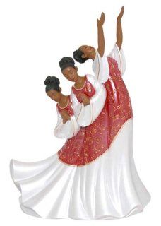 African American Praise Dancer: Giving Praise in Red   Collectible Figurines