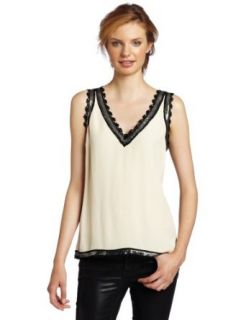 Plenty by Tracy Reese Women's Chainmail Tank Top, Ecru, Petite at  Womens Clothing store