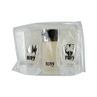 KISS HER by Kiss Gift Set for WOMEN: EAU DE PARFUM SPRAY 3.4 OZ & BODY LOTION 6.7 OZ & SHOWER GEL 6.7 OZ : Fragrance Sets : Beauty