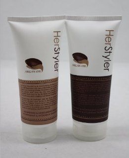 Herstyler Nourishing & Moisturizing Shampoo + Conditioner With Argan Oil 6.4 oz : Hair Shampoos : Beauty