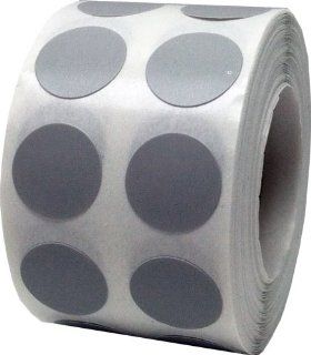 1/2" Half Inch Round Grey Color Code Dot Stickers Inventory Labels 1, 000 Per Roll : Office Products