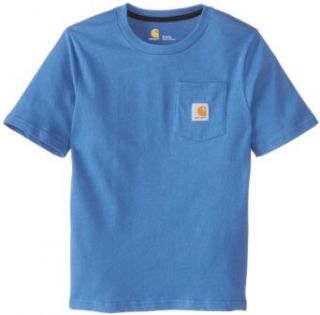 Carhartt Boys 8 20 Reel Em' In Pocket T Shirt, Federal Blue, Medium: Clothing