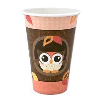 Owl Girl   Look Whooo's Having A Baby   Hot/Cold Cups   8 Qty/Pack   Baby Shower Tableware Toys & Games