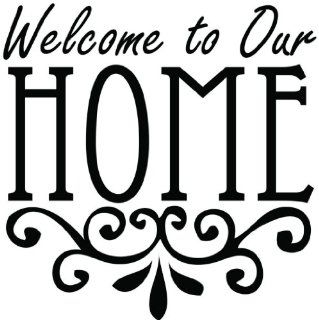 A Welcome To Our Home   Living Room   Picture Art   Peel & Stick Vinyl Wall Decal Sticker Size  20 Inches X 20 Inches   22 Colors Available    