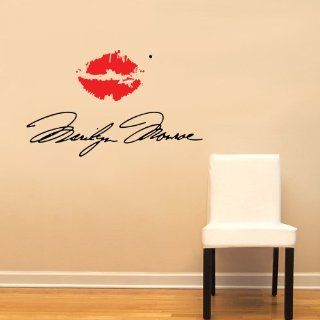 Marilyn Monroe Signature with Red Lips Large Wall Decal Sticker Home Decoration Decor   Other Products