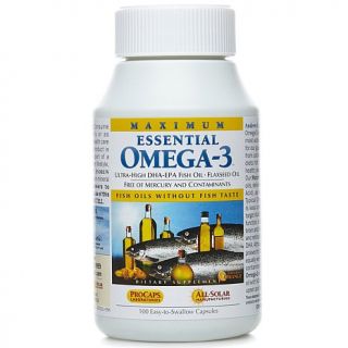 Maximum Essential Omega 3   No Fishy Taste   Orange   100 Capsules
