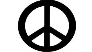 Design with Vinyl Design 245 Peace Sign Wall Decal, 5 Inch By 5 Inch, Black: Home Improvement