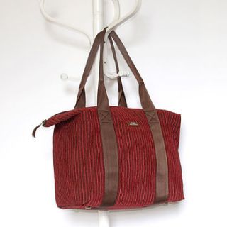 red stripe weekend bag by umpie yorkshire