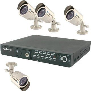 Swann SW244 PO4 DVR4 1100 Recording Kit Includes 250GB Compact Digital Video Recorder and 4 All Weather Outdoor Cameras with Night Vision : Surveillance Recorders : Camera & Photo