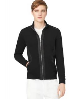 Calvin Klein Jacker, Long Sleeve Zip Pointed Jacket   Hoodies & Fleece   Men