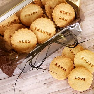 personalised message biscuits by les quatre
