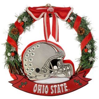 NCAA Ohio State Buckeyes 20 Inch Helmet Door Wreath : Ohio State Collectibles : Sports & Outdoors