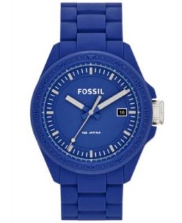 Fossil Mens Chronograph Retro Traveler Blue Silicone Strap Watch 44mm CH2872   First @!   Watches   Jewelry & Watches