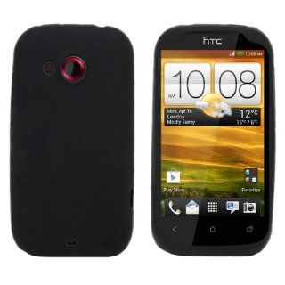 CoverON Soft Silicone BLACK Skin Cover Case for HTC DESIRE C / WILDFIRE C / GOLF [WCL228]: Cell Phones & Accessories