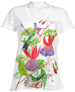 Guy Harvey Anna Hummingbird V Neck T Shirt WHITE Small at  Womens Clothing store: Fashion T Shirts