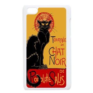 Custom Vintage Black Cat Case For Ipod Touch 4g 4th Generation PIP 226: Cell Phones & Accessories