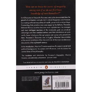 A Discourse on Inequality (Penguin Classics) Jean Jacques Rousseau, Maurice Cranston 9780140444391 Books