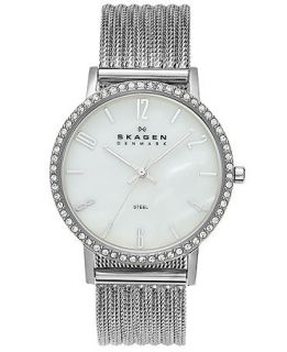 Skagen Denmark Watch, Womens Stainless Steel Mesh Bracelet 32mm 922SSSS   Watches   Jewelry & Watches