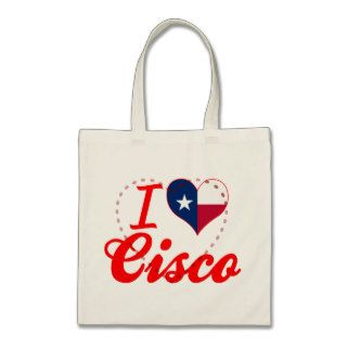I Love Cisco, Texas Canvas Bags
