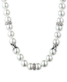 Judith Jack Sterling Silver White Glass Pearl Strand Necklace   Fashion Jewelry   Jewelry & Watches