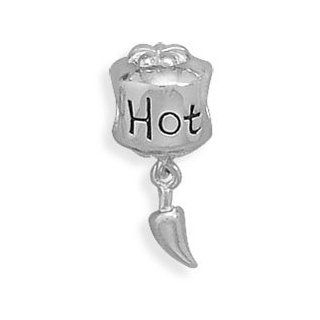 Sterling Silver Hot Pepper Charm Bead: West Coast Jewelry: Jewelry