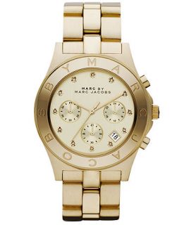 Marc by Marc Jacobs Watch, Womens Chronograph Blade Gold Tone Stainless Steel Bracelet MBM3101   Watches   Jewelry & Watches
