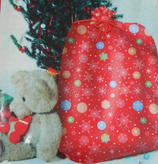 Giant Christmas Gift Bag 36" x 44" Red Snowflake Design: Health & Personal Care