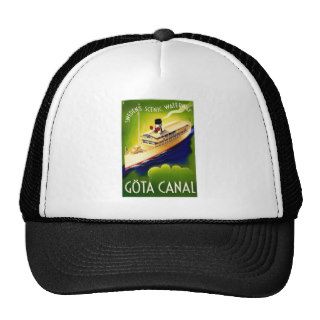 Göta Canal   Vintage Travel Poster of Sweden Hat