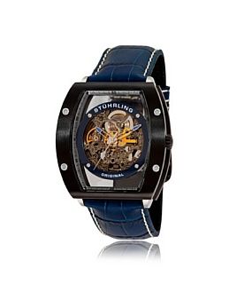 Stuhrling Men's 206A.332D56 Leisure Blue Stainless Steel Watch: Watches
