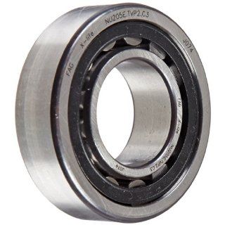 FAG NU205E TVP2 C3 Cylindrical Roller Bearing, Single Row, Straight Bore, Removable Inner Ring, High Capacity, Polyamide Cage, C3 Clearance, 25mm ID, 52mm OD, 15mm Width: Industrial & Scientific