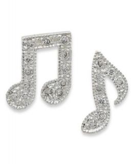 Giani Bernini Sterilng Silver Earrings, G Clef Music Note Earrings   Earrings   Jewelry & Watches