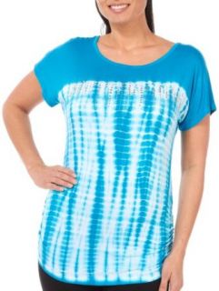 B.L.E.U. Womens Tie Dye Embellished Knit Top X Large Deep aqua at  Womens Clothing store: