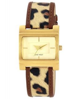 Nine West Watch, Womens Leopard Print Polyurethane Strap 29mm NW 1354CHBN   Watches   Jewelry & Watches